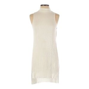 Soprano Nordstrom Ivory Longline Ribbed Mock Neck Top Size S NWT